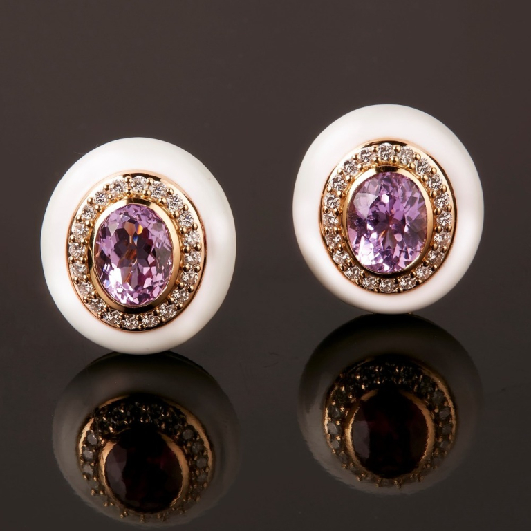 Allegria, Coloured gem and diamond earrings